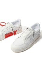 Low-Top Vulcanized Leather Sneakers